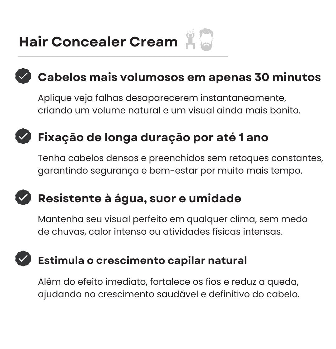 Hair Concealer Cream - Transforme sua aparência em minutos! (Compre 1 Ganhe 2)